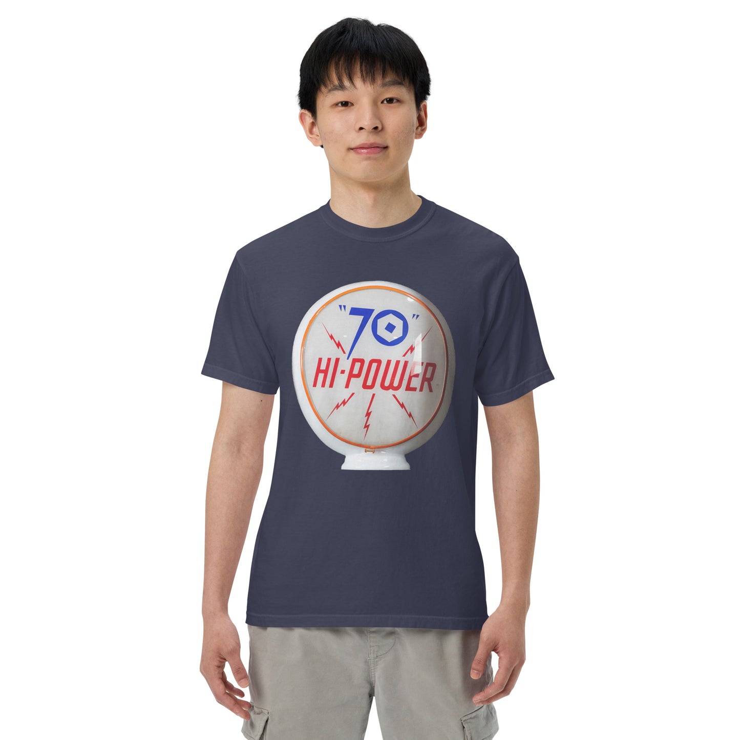 70 Hi Power Globe Design Unisex Heavyweight T-Shirt