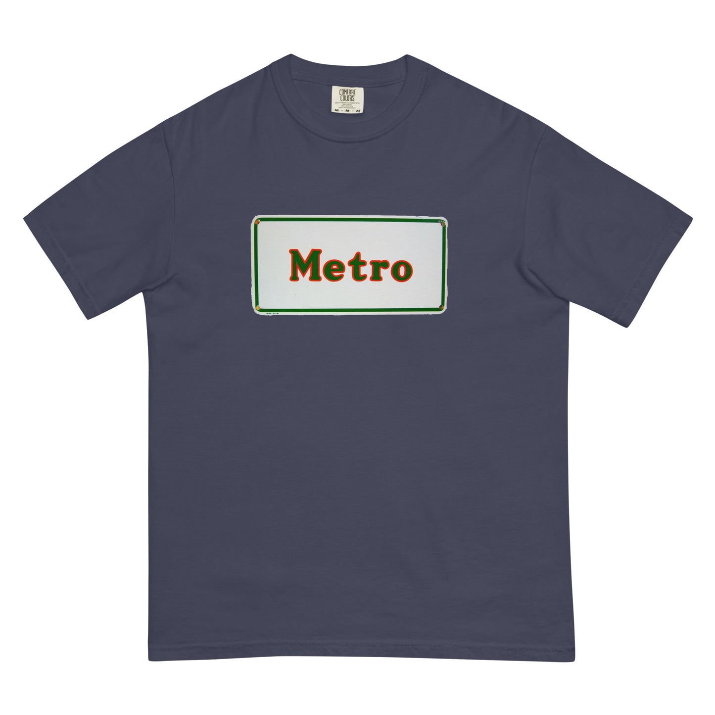 Retro Metro Tin Style Unisex garment-dyed heavyweight t-shirt