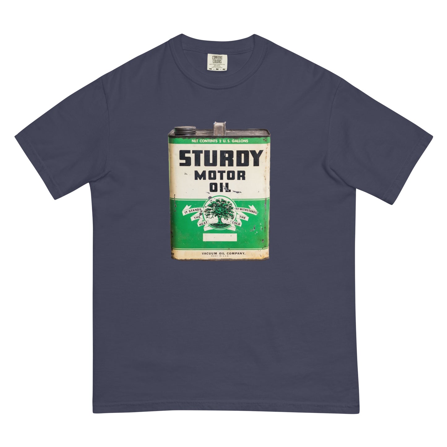 Vintage Sturdy Oil Can Patina Style Unisex garment-dyed heavyweight t-shirt