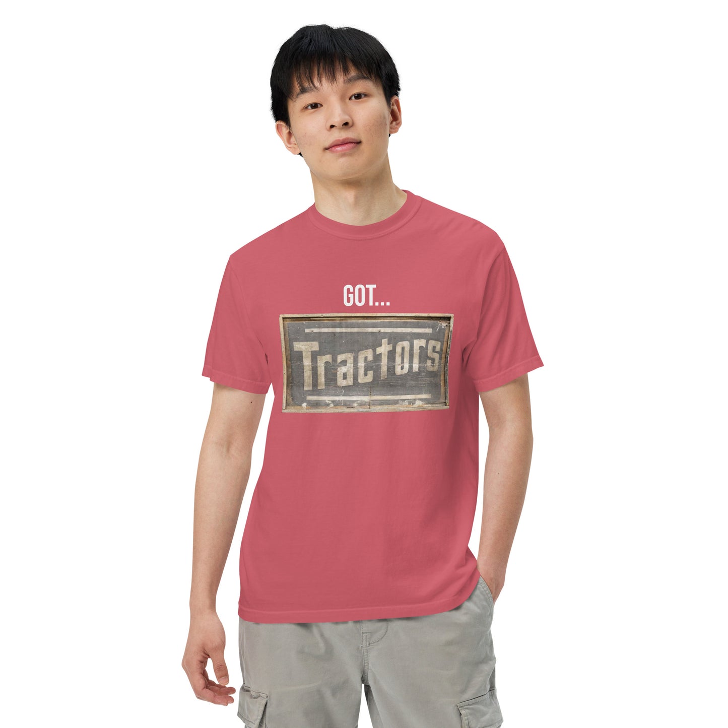 Got Tractors Wooden Style Unisex Heavyweight T-Shirt Design