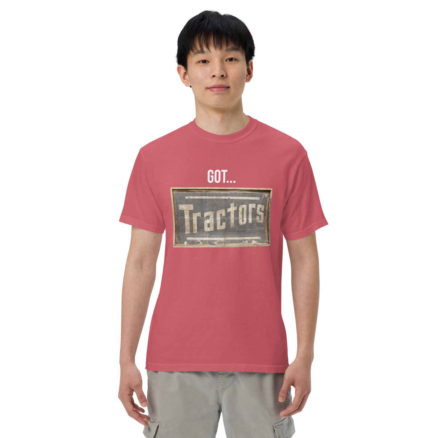 Got Tractors Wooden Style Unisex Heavyweight T-Shirt Design