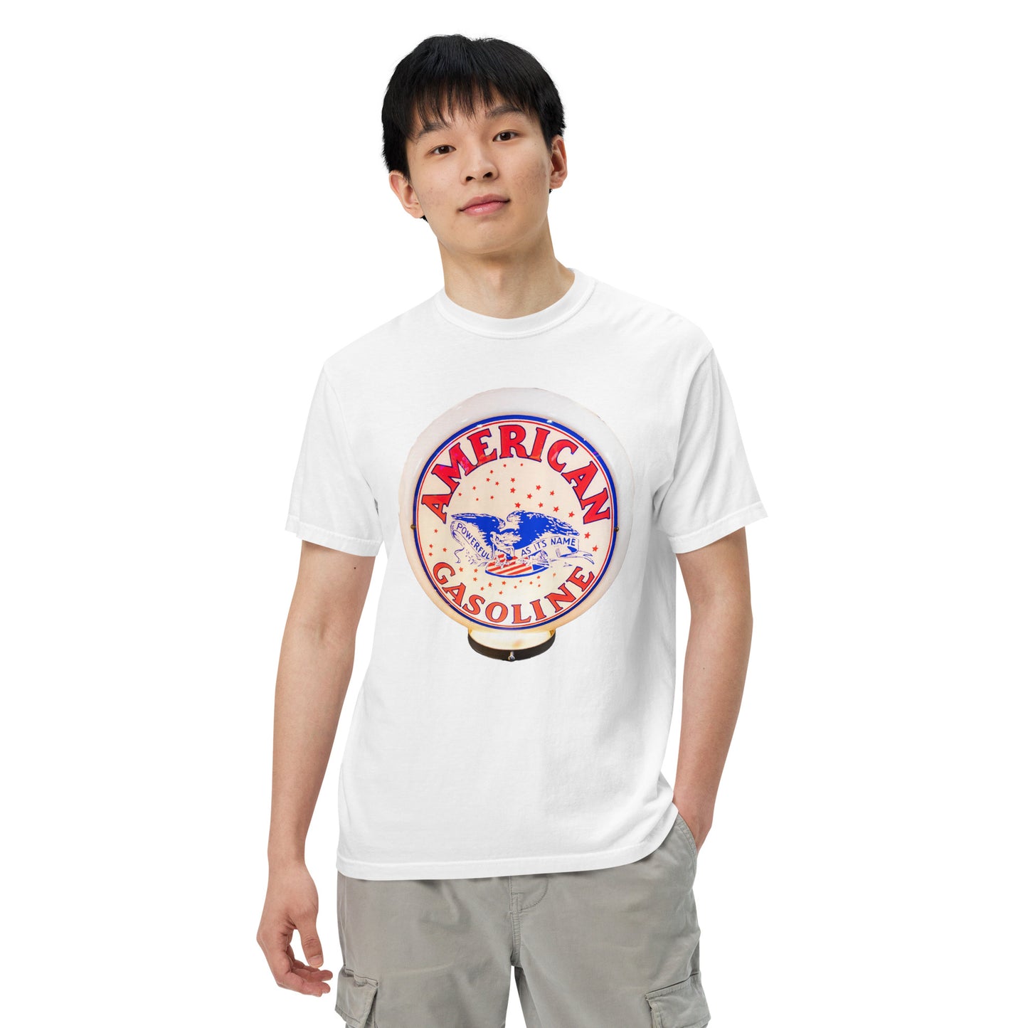 American Gasoline Globe Style Unisex Heavyweight T-Shirt