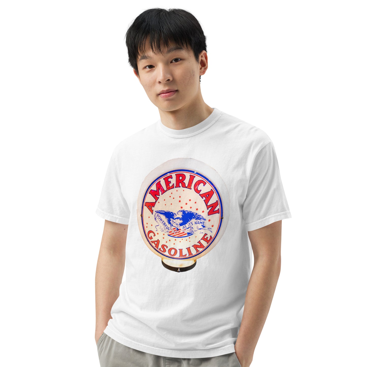 American Gasoline Globe Style Unisex Heavyweight T-Shirt