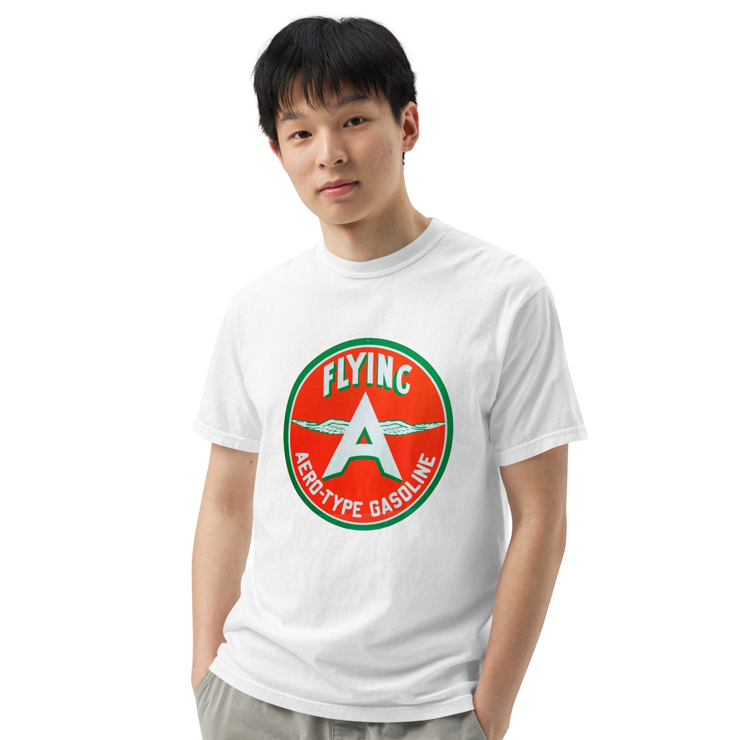 Vintage Flying A Porcelain Style Design Unisex garment-dyed heavyweight t-shirt