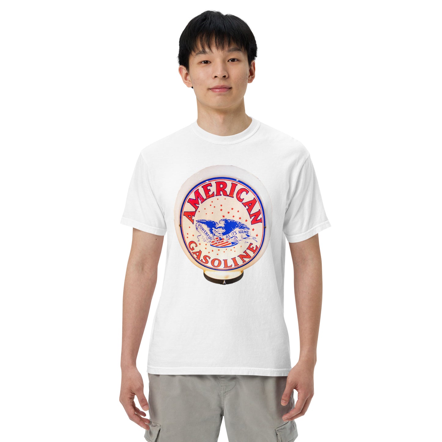 American Gasoline Globe Style Unisex Heavyweight T-Shirt