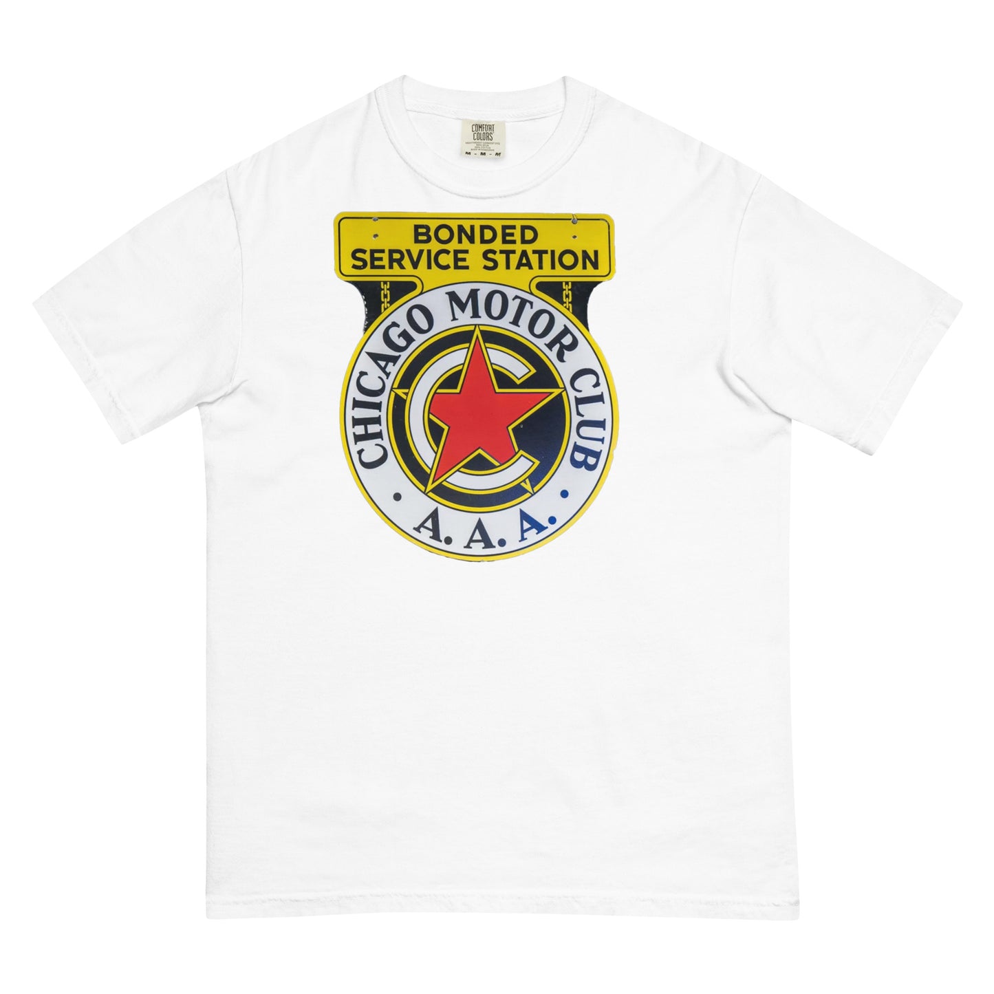 Chicago Motor Club Tin Style Unisex garment-dyed heavyweight t-shirt