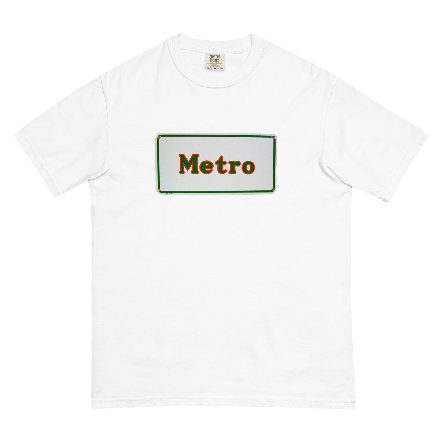 Retro Metro Tin Style Unisex garment-dyed heavyweight t-shirt