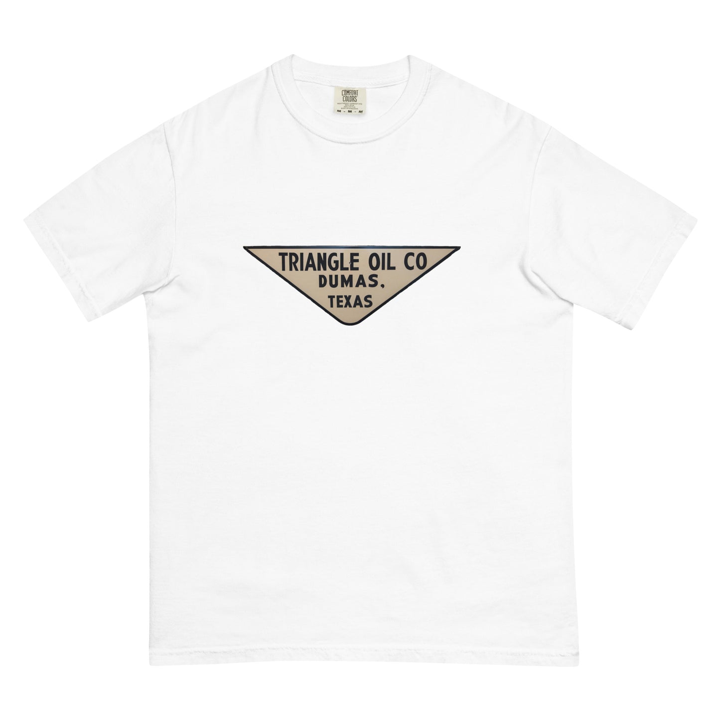 Retro Triangle Oil Company Tin Style Unisex garment-dyed heavyweight t-shirt