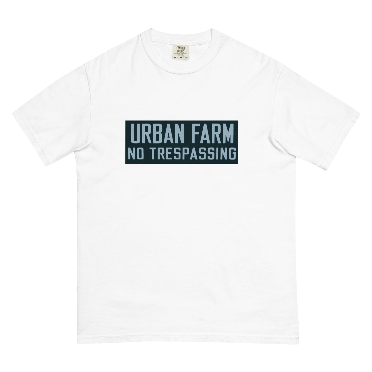 Retro Urban Farm Sign Porcelain Style Unisex garment-dyed heavyweight t-shirt