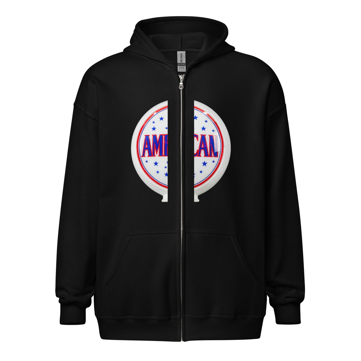 American Gas Globe Style Unisex heavy blend zip hoodie