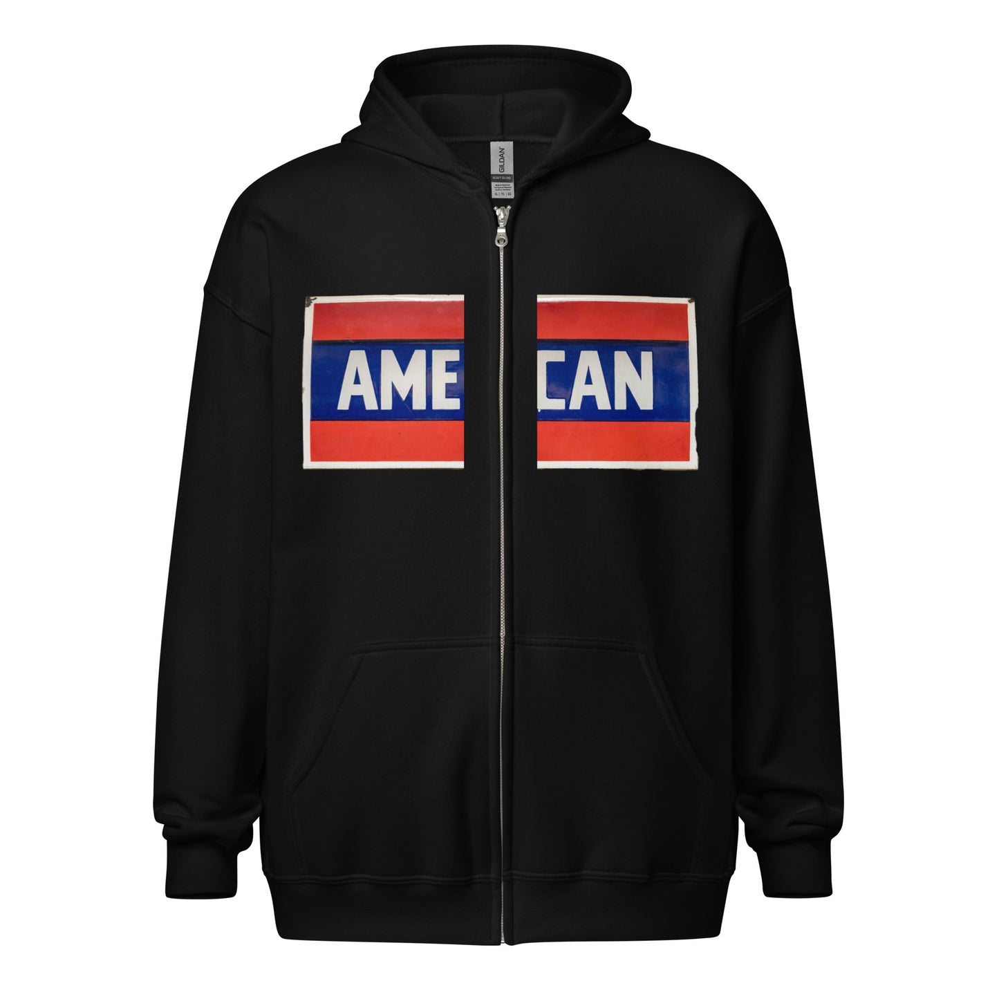 American Sign Porcelain Vintage Style Unisex heavy blend zip hoodie