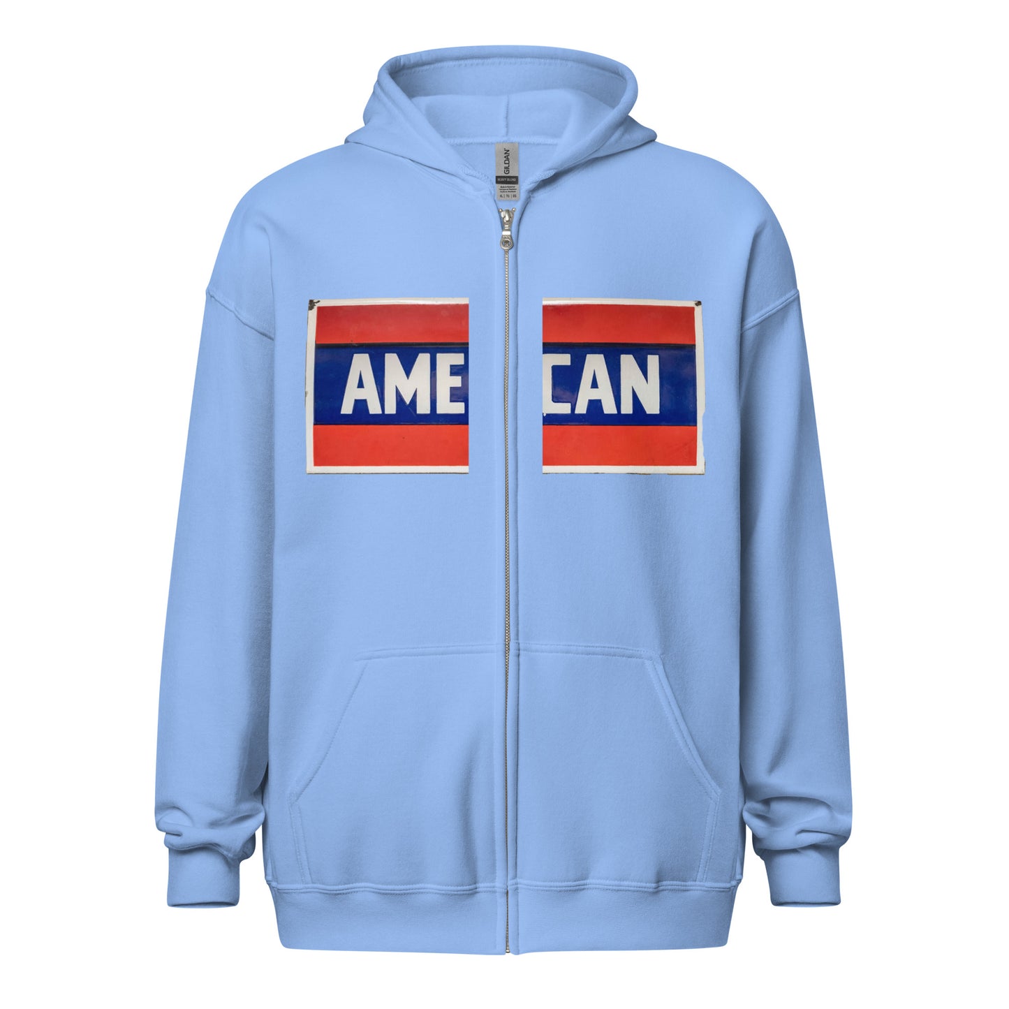 American Sign Porcelain Vintage Style Unisex heavy blend zip hoodie