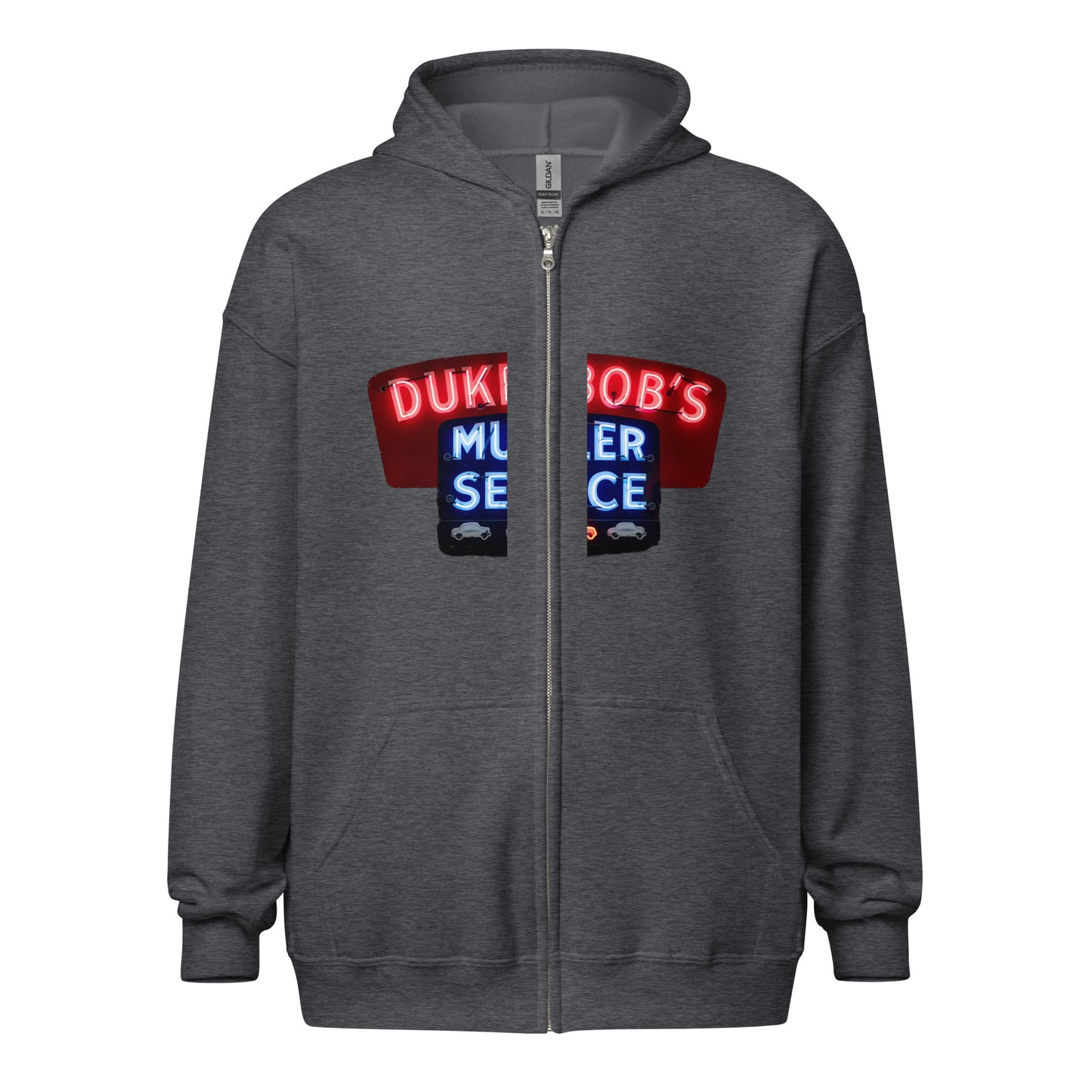 Duke + Bob Retro Neon Style Unisex heavy blend zip hoodie