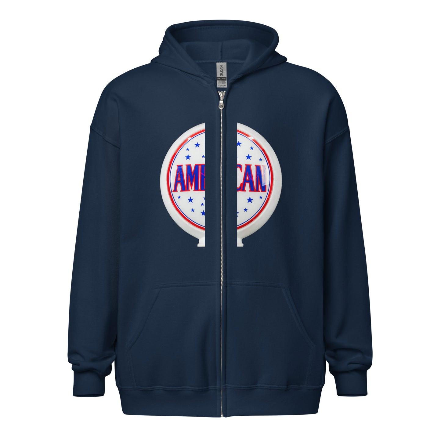 American Gas Globe Style Unisex heavy blend zip hoodie