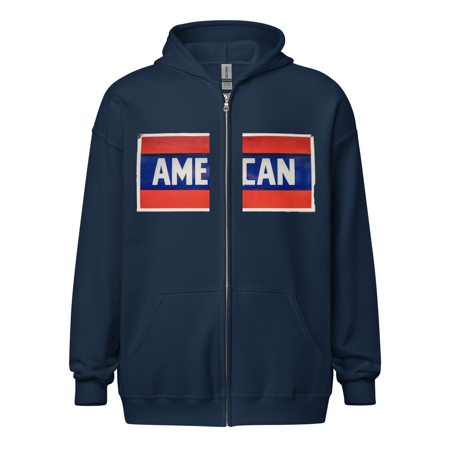 American Sign Porcelain Vintage Style Unisex heavy blend zip hoodie