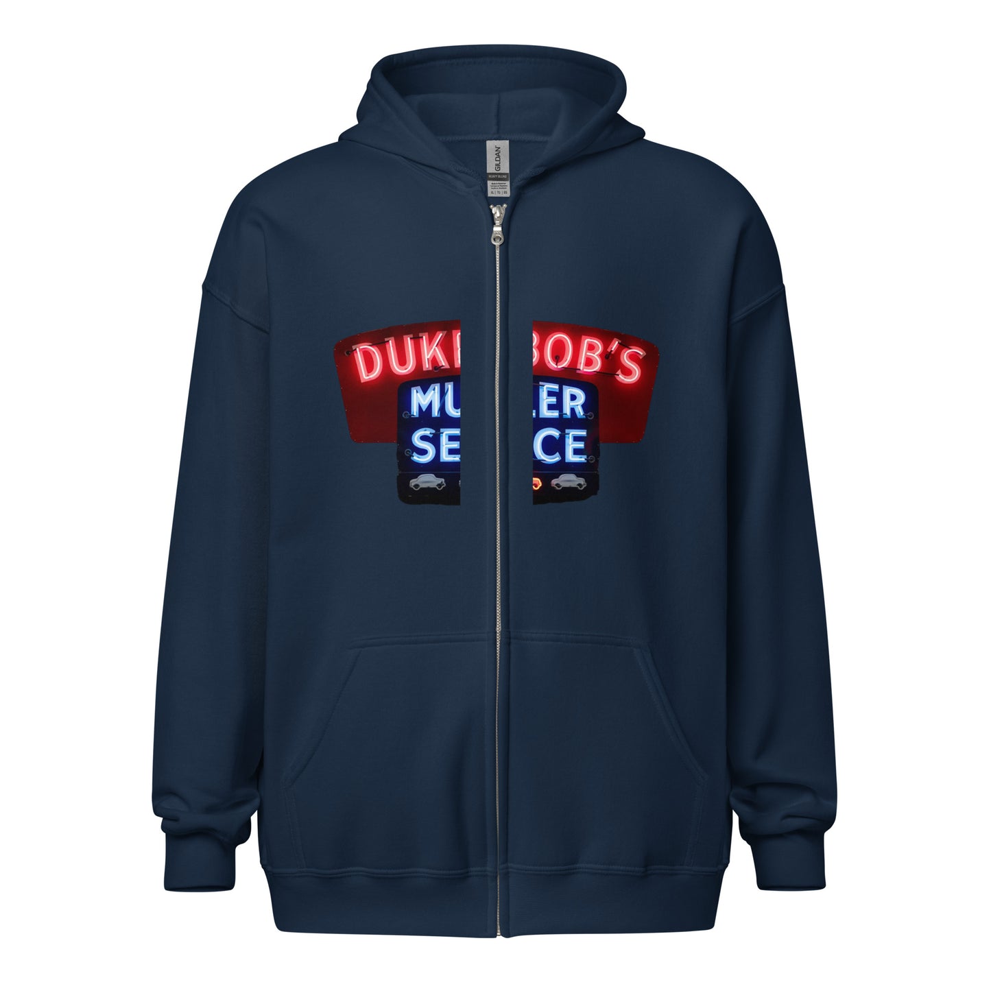 Duke + Bob Retro Neon Style Unisex heavy blend zip hoodie