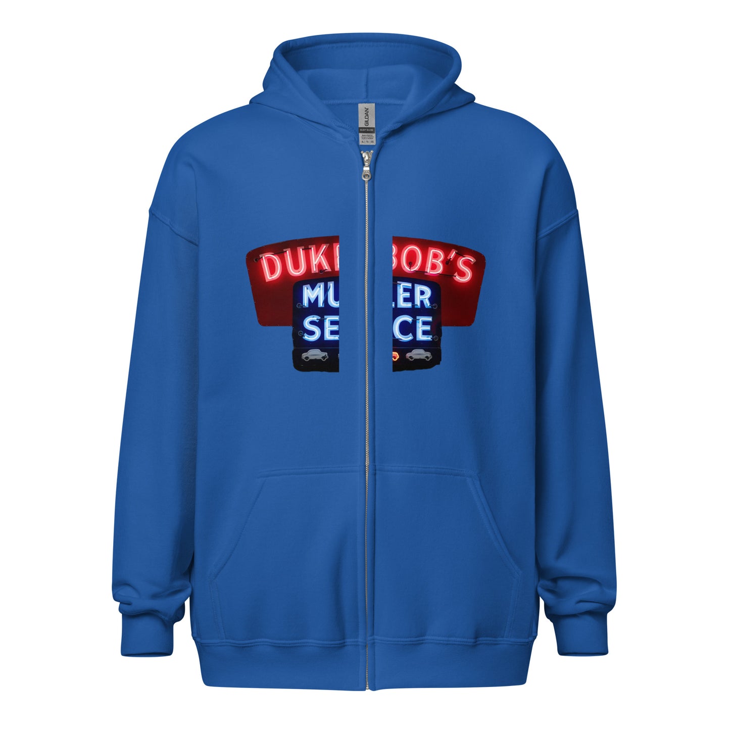 Duke + Bob Retro Neon Style Unisex heavy blend zip hoodie