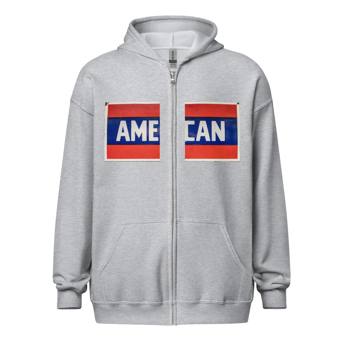 American Sign Porcelain Vintage Style Unisex heavy blend zip hoodie