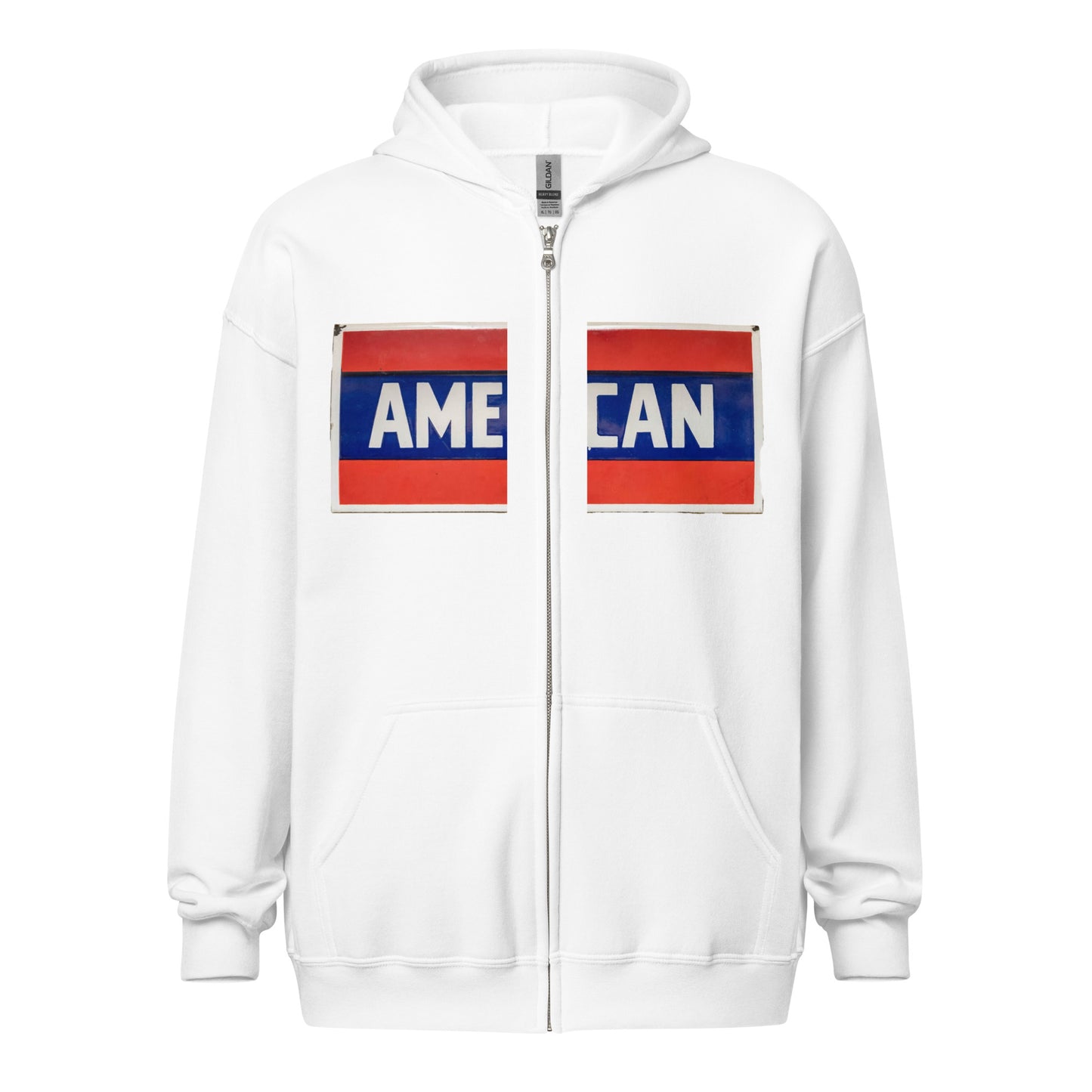 American Sign Porcelain Vintage Style Unisex heavy blend zip hoodie