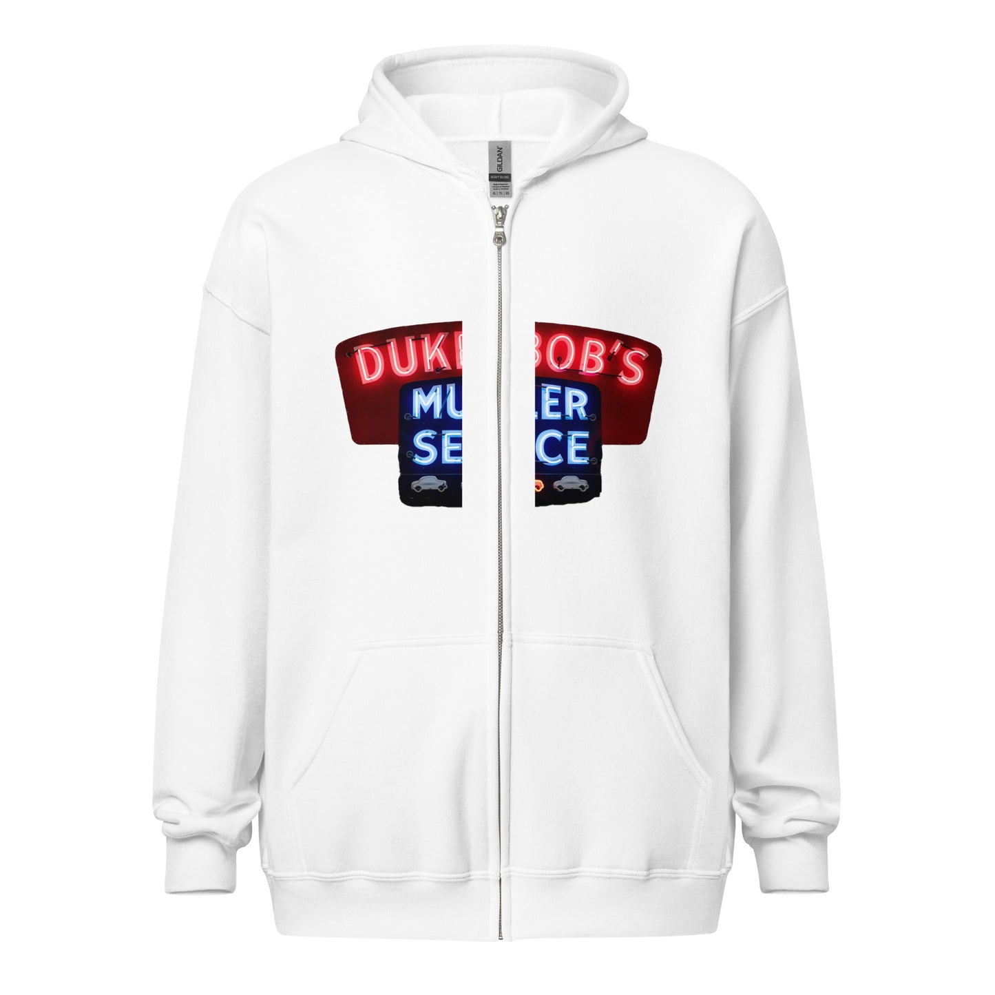 Duke + Bob Retro Neon Style Unisex heavy blend zip hoodie