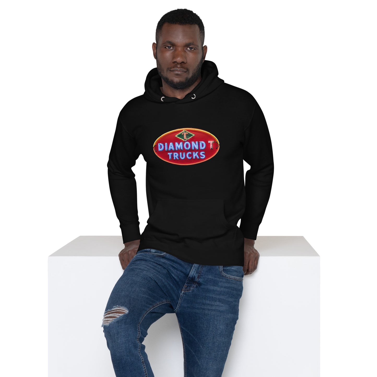 Diamond Trucks Retro Neon Sign Style Unisex Hoodie