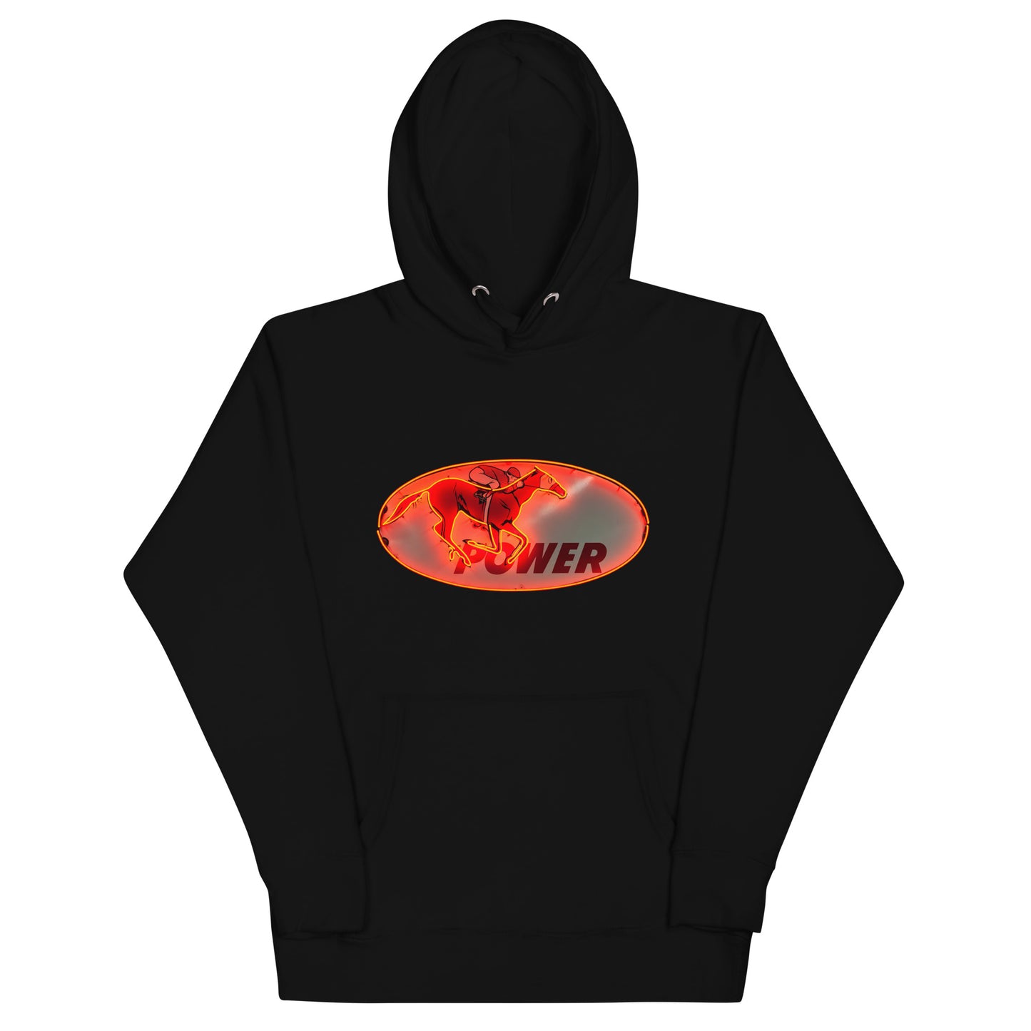 Retro Neon Sign Power Unisex Hoodie