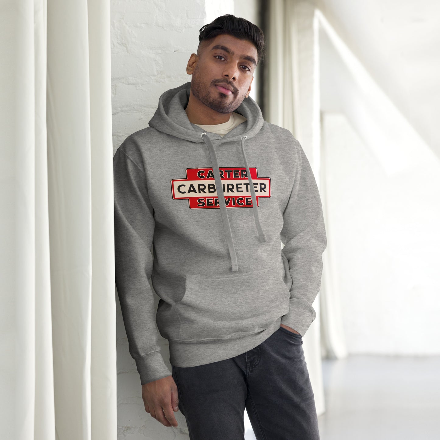 Carter Carbs Tin Style Shop Sign Unisex Hoodie