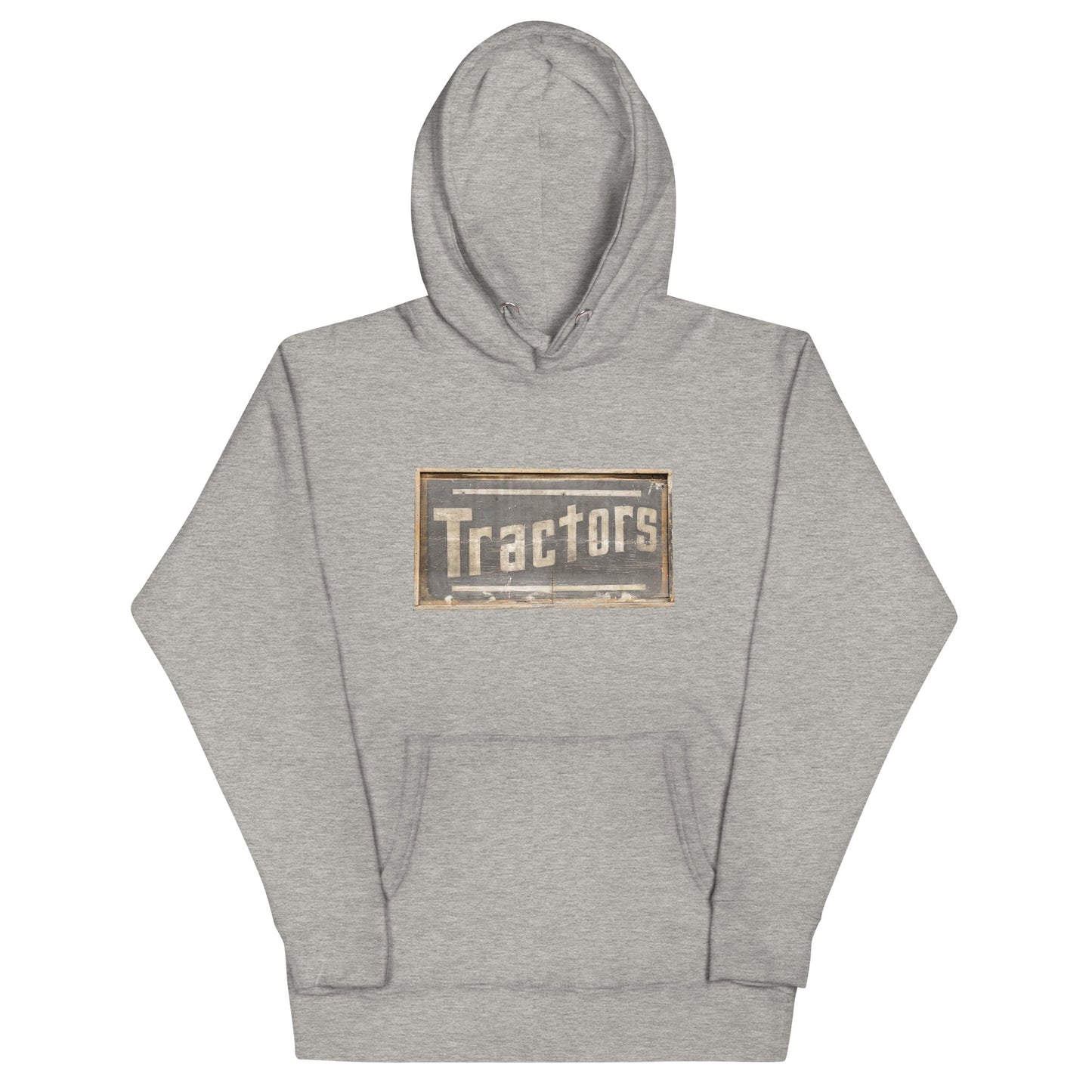 Retro Tractors Sign Wood Style Unisex Hoodie