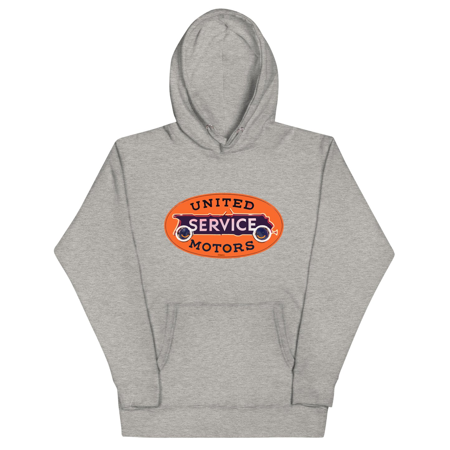 Vintage United Service Motor Neon Style Unlit Unisex Hoodie