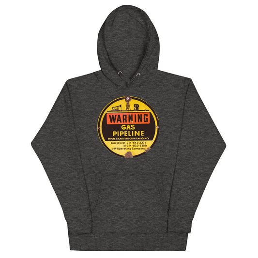 Retro Gas Warning Sign Tin Unisex Hoodie