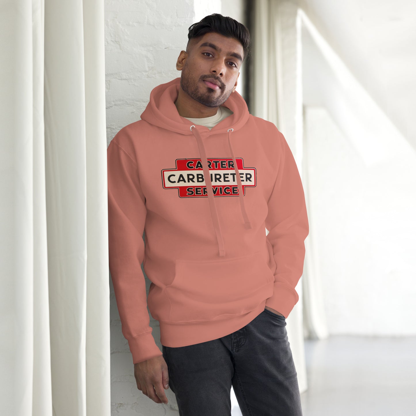 Carter Carbs Tin Style Shop Sign Unisex Hoodie