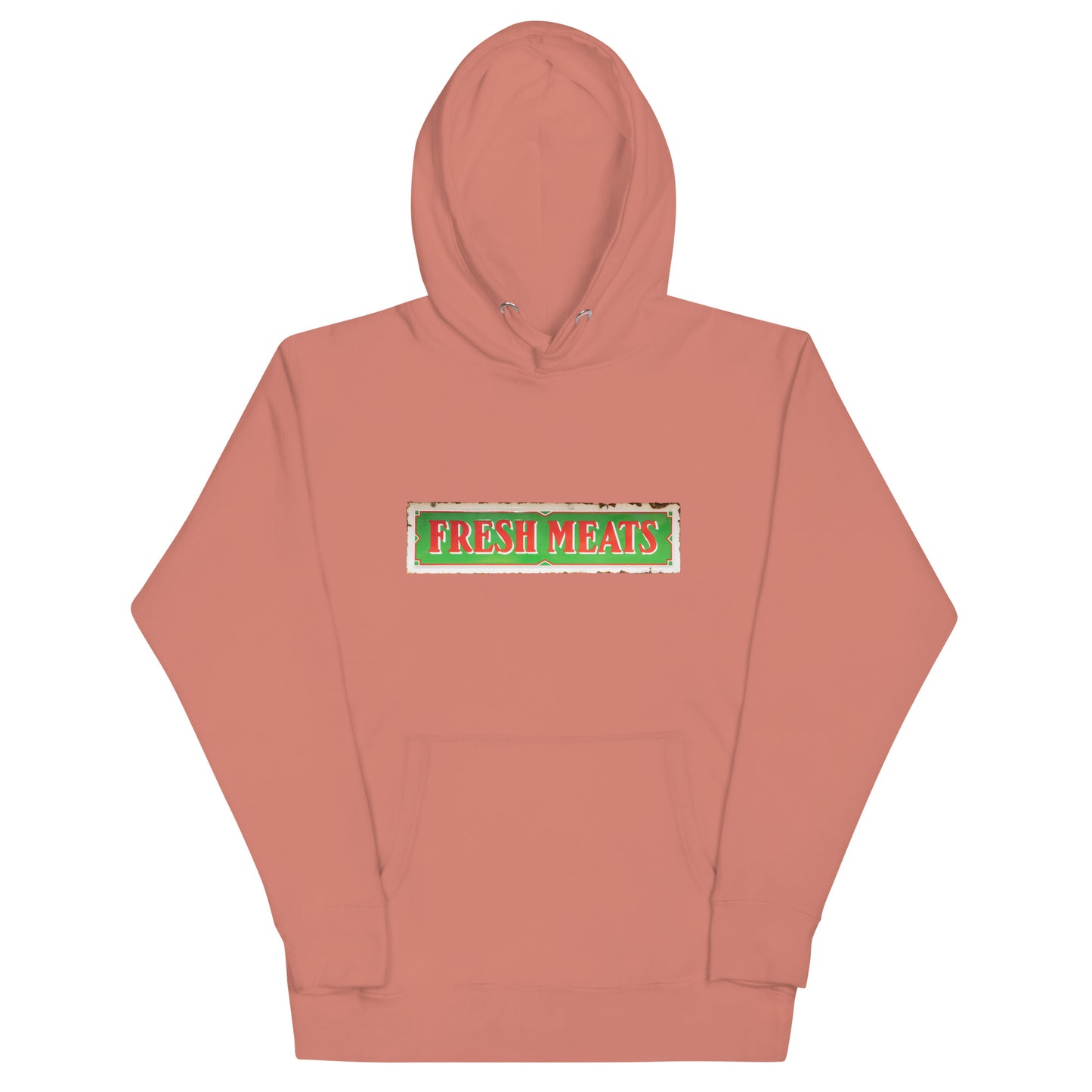 Vintage Fresh Meat Sign Porcelain Style Unisex Hoodie