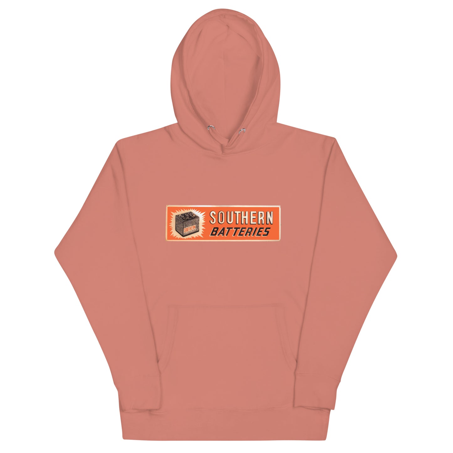 Retro National Battery Sign Patina Style Unisex Hoodie