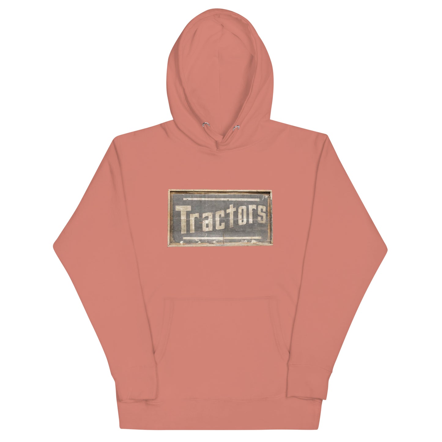 Retro Tractors Sign Wood Style Unisex Hoodie