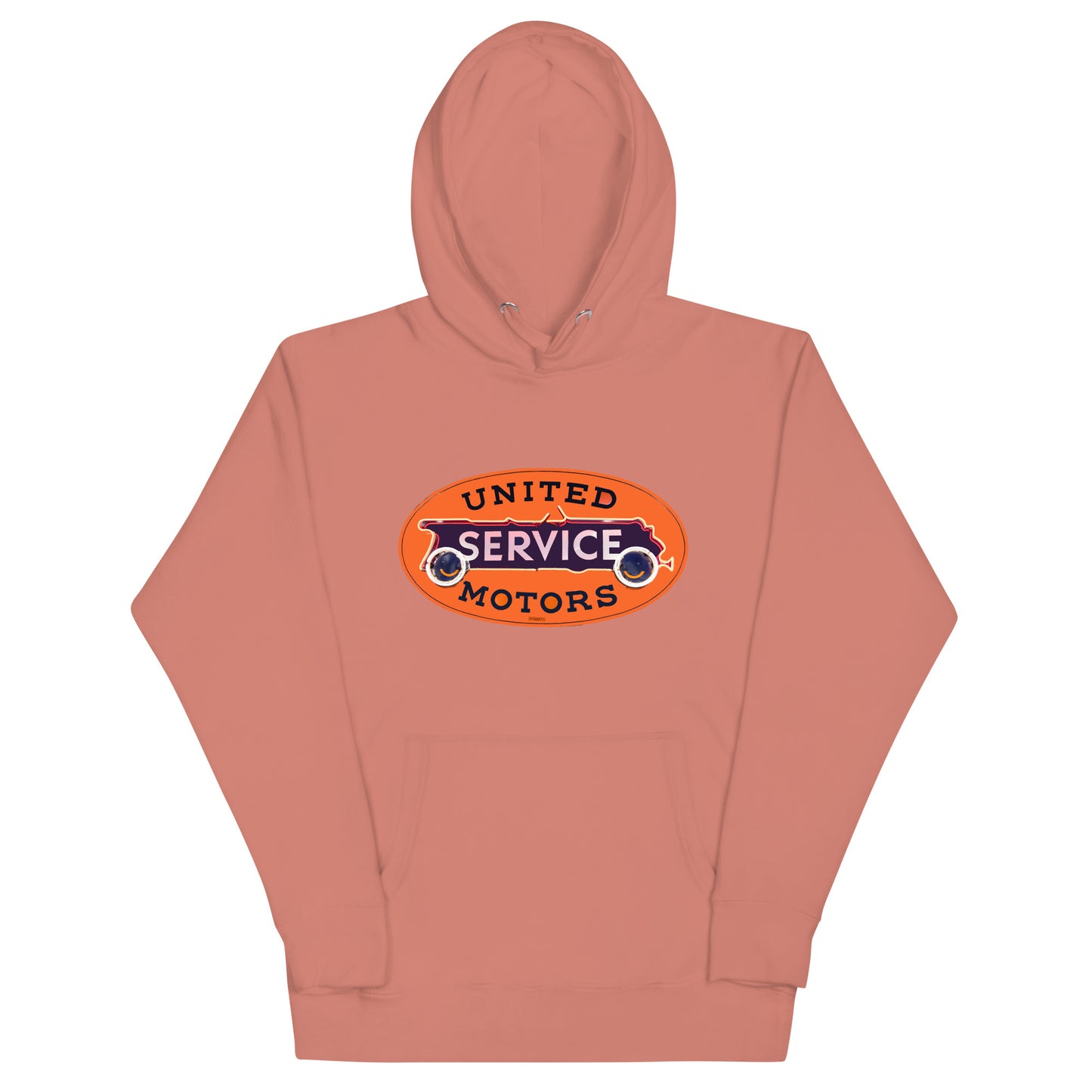 Vintage United Service Motor Neon Style Unlit Unisex Hoodie