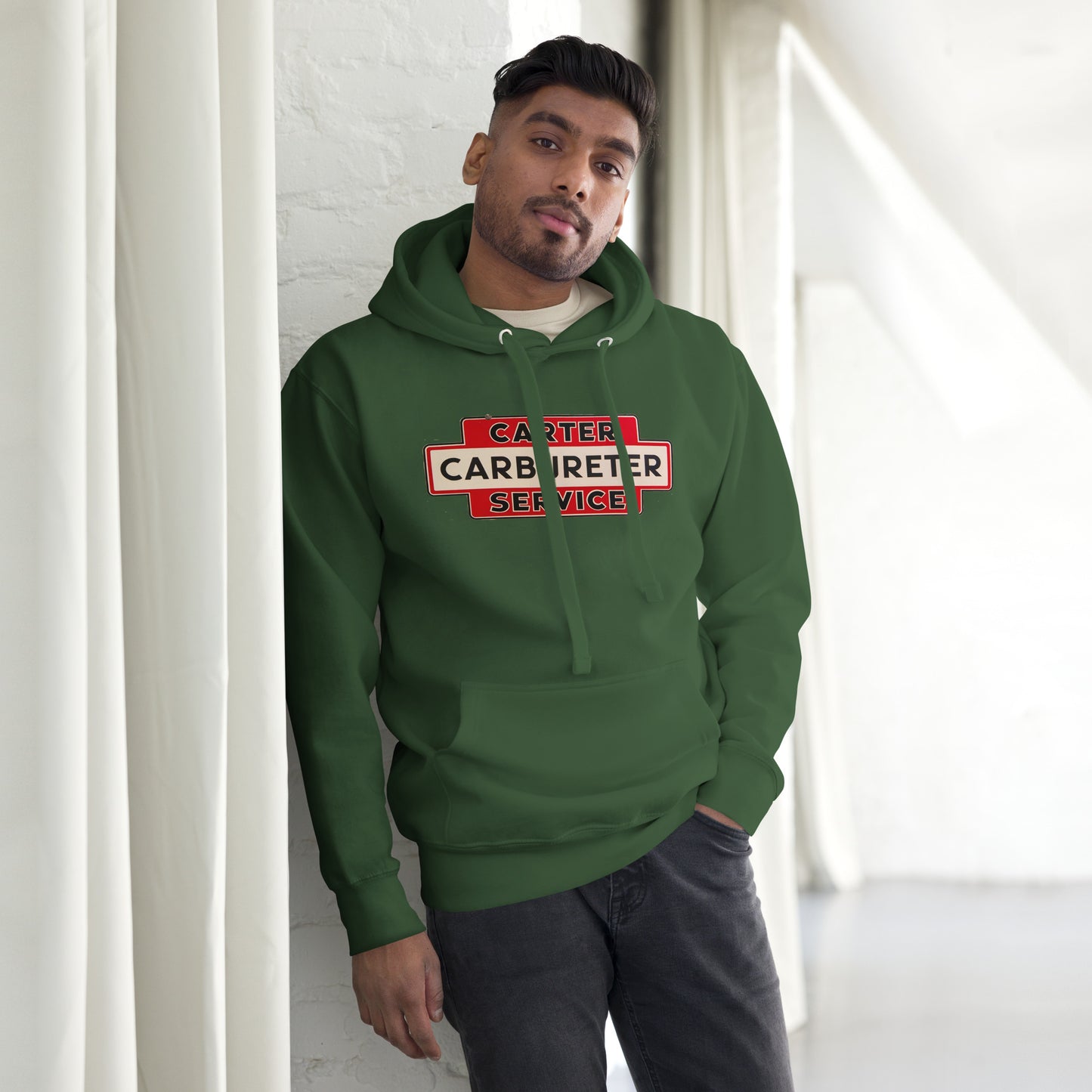 Carter Carbs Tin Style Shop Sign Unisex Hoodie