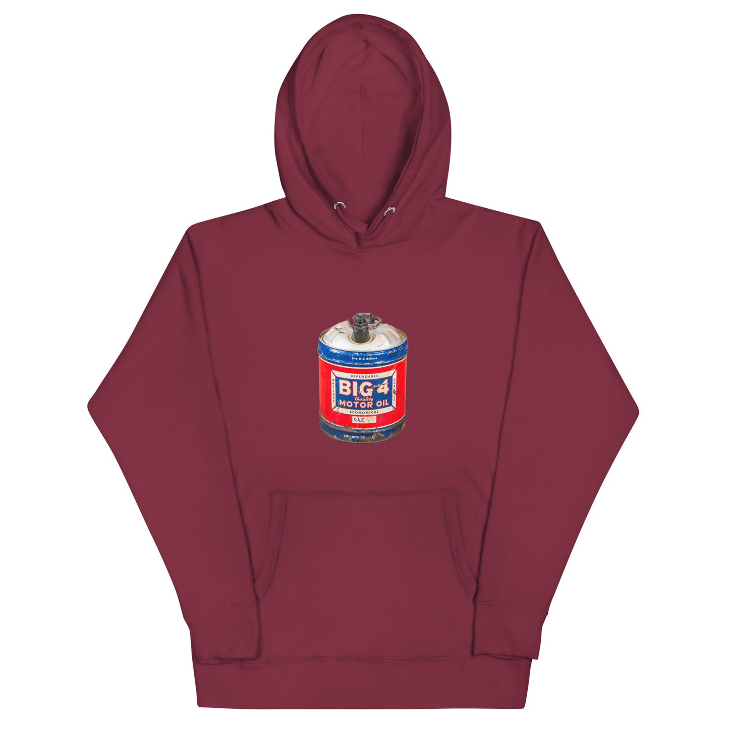 Big 4 Motor Oil Unisex Hoodie Retro Design