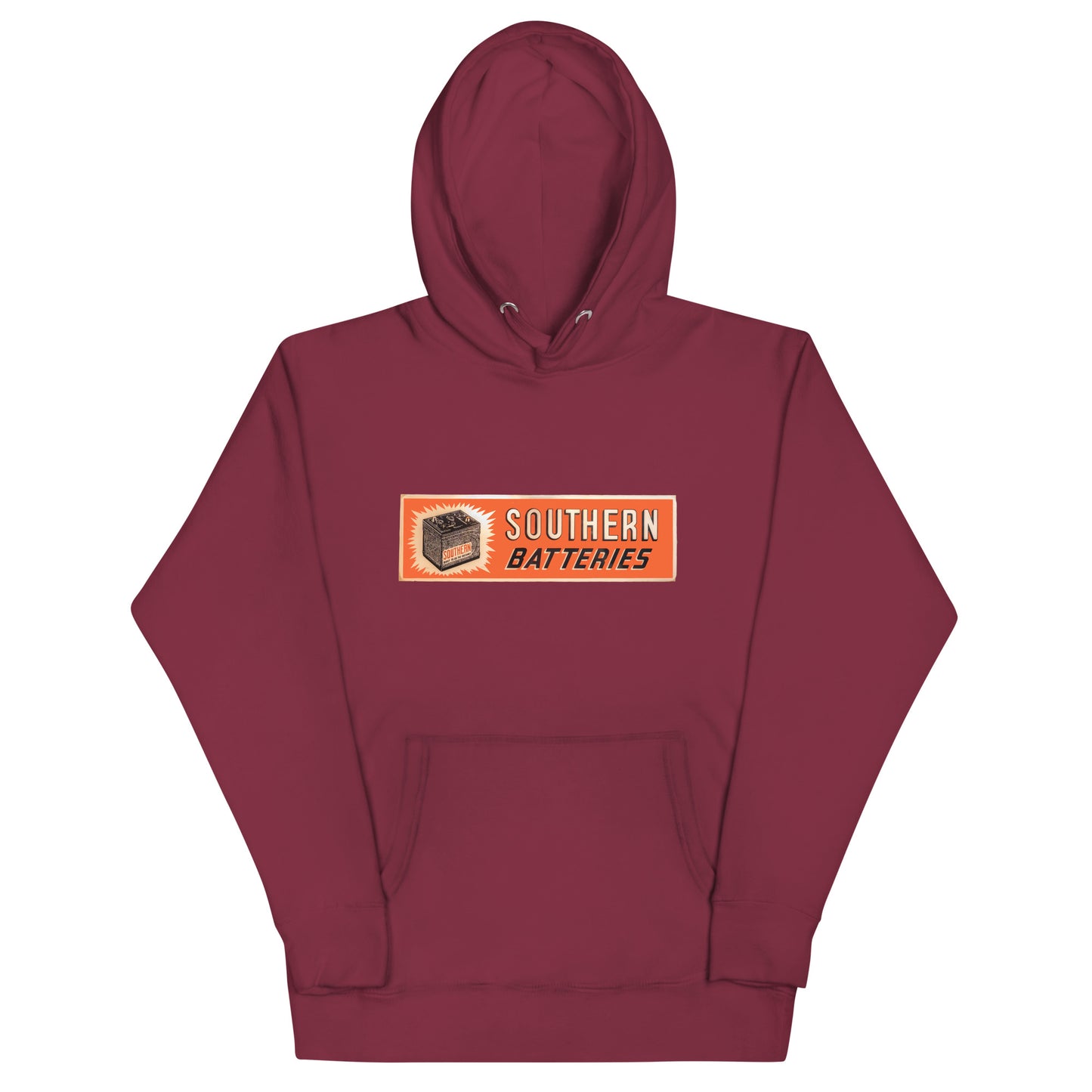 Retro National Battery Sign Patina Style Unisex Hoodie