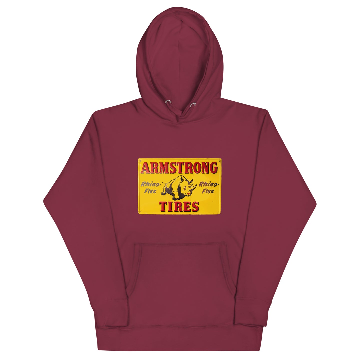 Retro Rhino Tire Sign Tin Style Unisex Hoodie