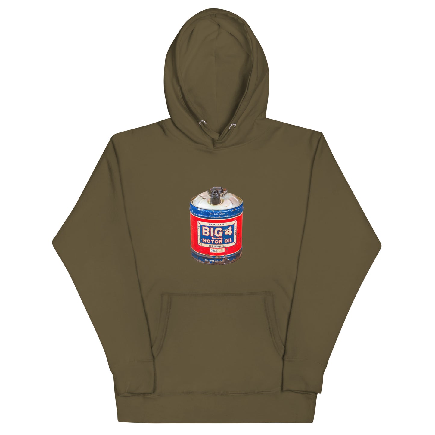 Big 4 Motor Oil Unisex Hoodie Retro Design