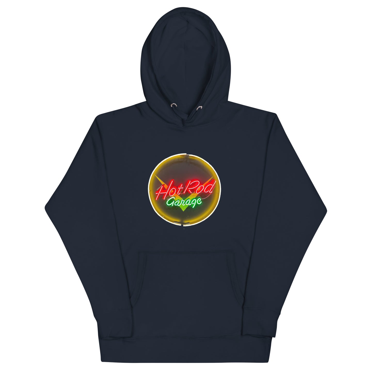 Hot Rod Garage Vintage Neon Sign Unisex Hoodie