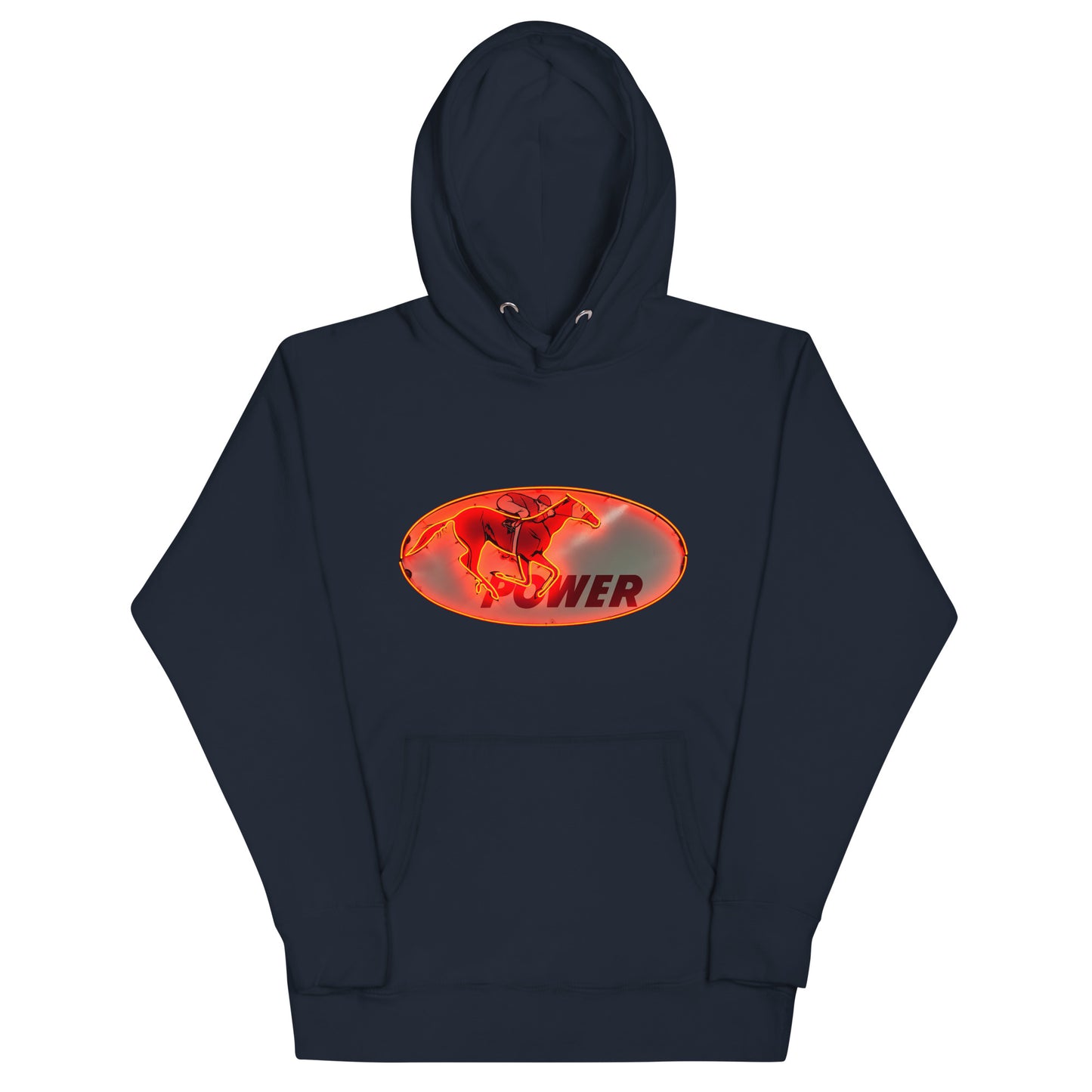 Retro Neon Sign Power Unisex Hoodie