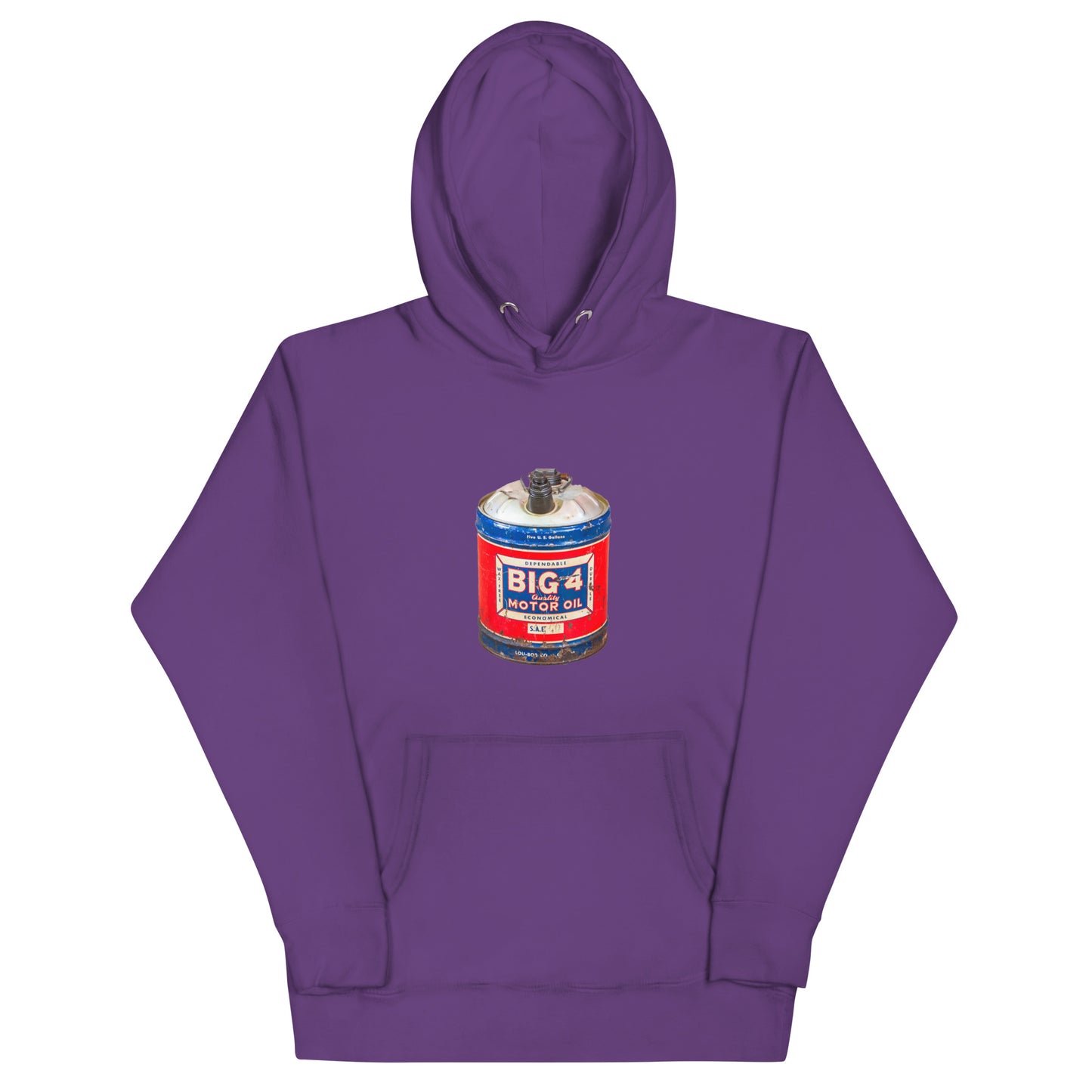 Big 4 Motor Oil Unisex Hoodie Retro Design