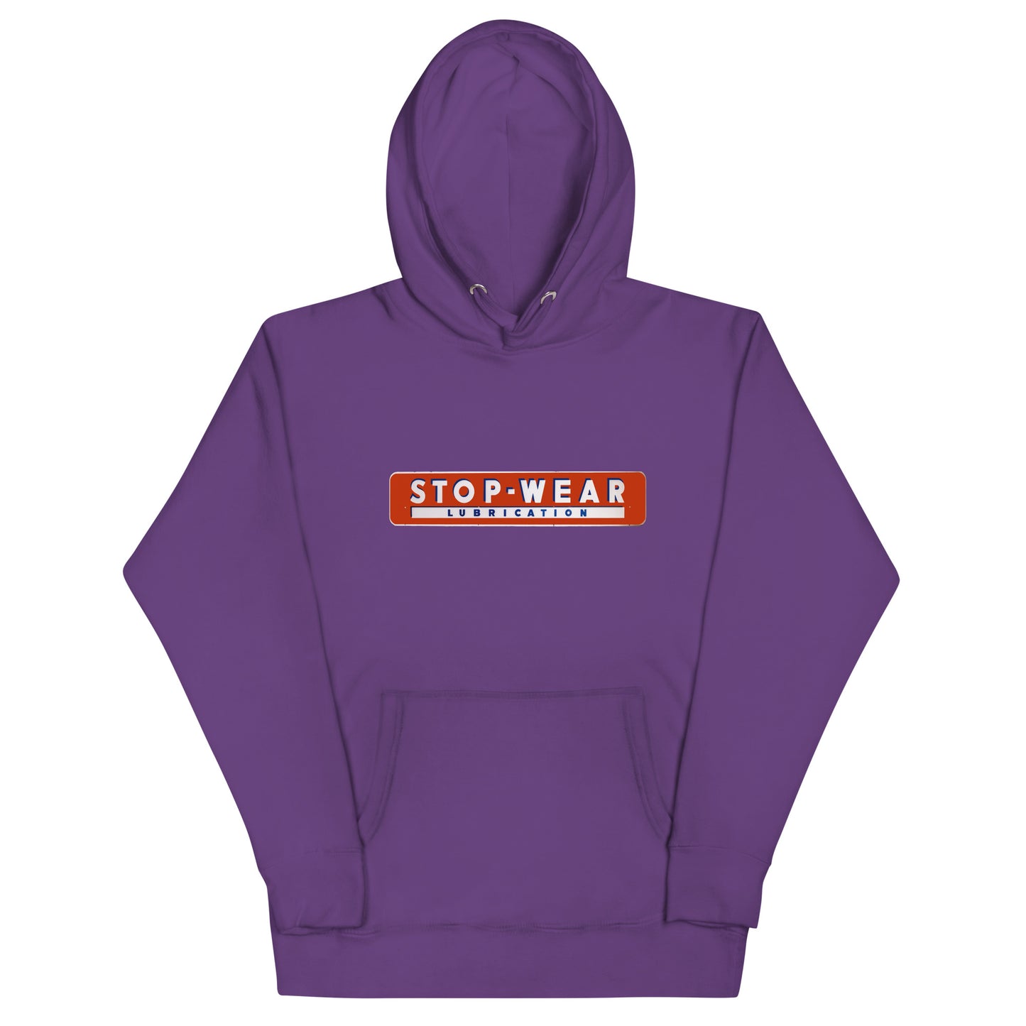 Retro Stop Wear Lube Painted Sign Unisex Hoodie