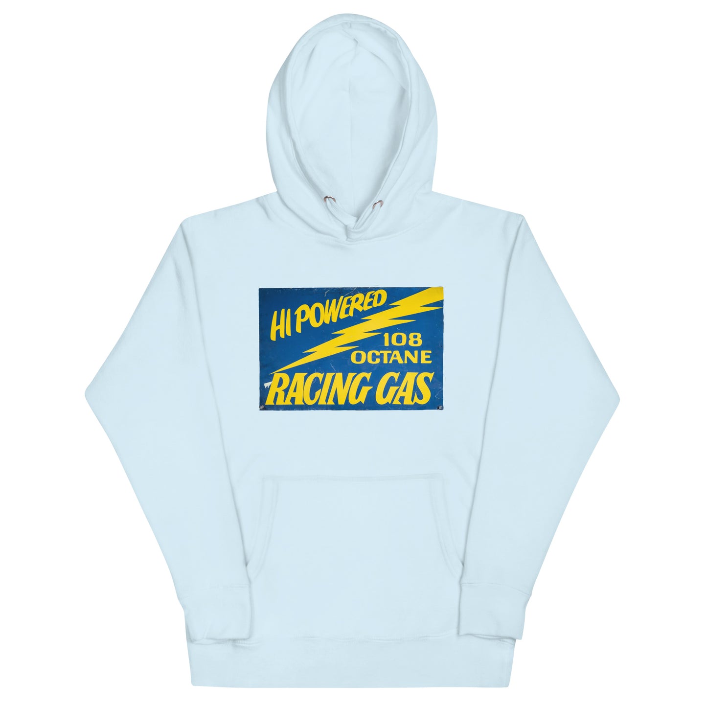 Vintage Racing Gas 108 Octane Porcelain Style Unisex Hoodie