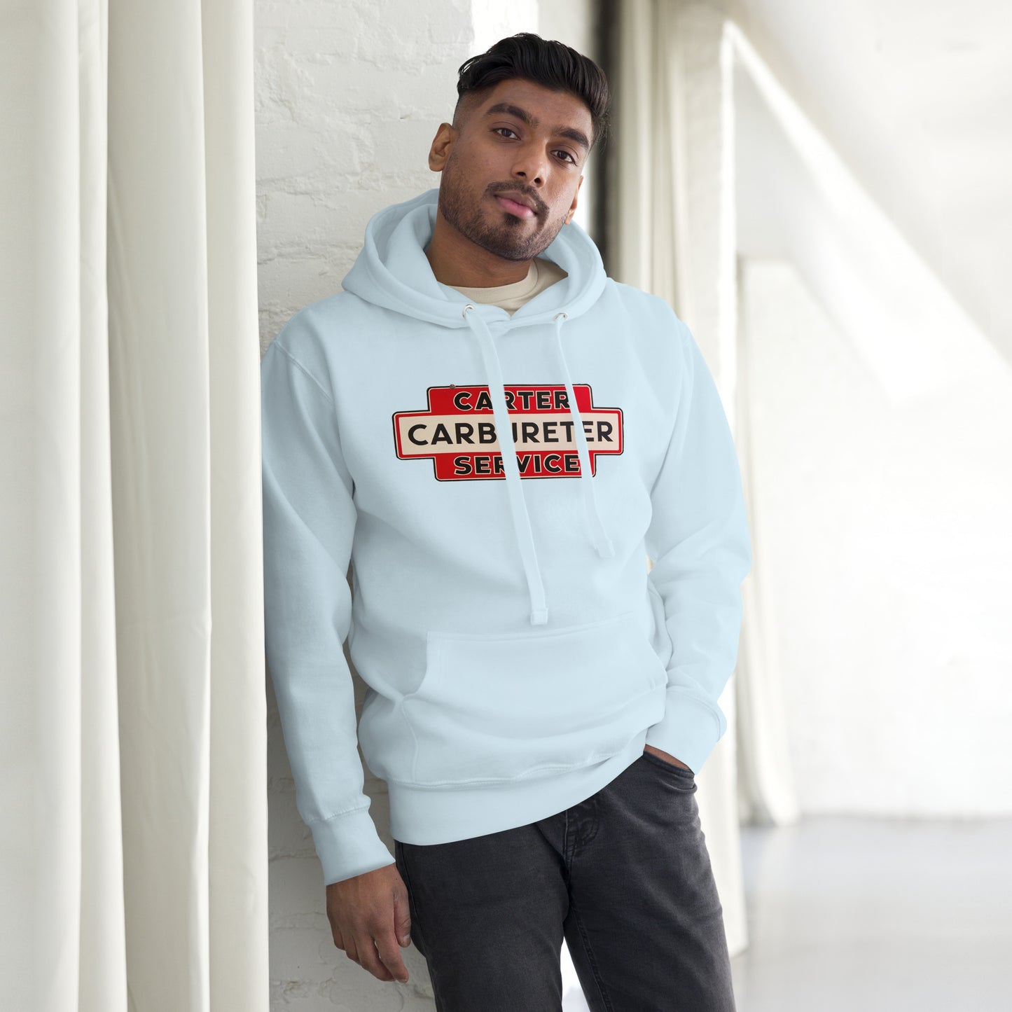 Carter Carbs Tin Style Shop Sign Unisex Hoodie