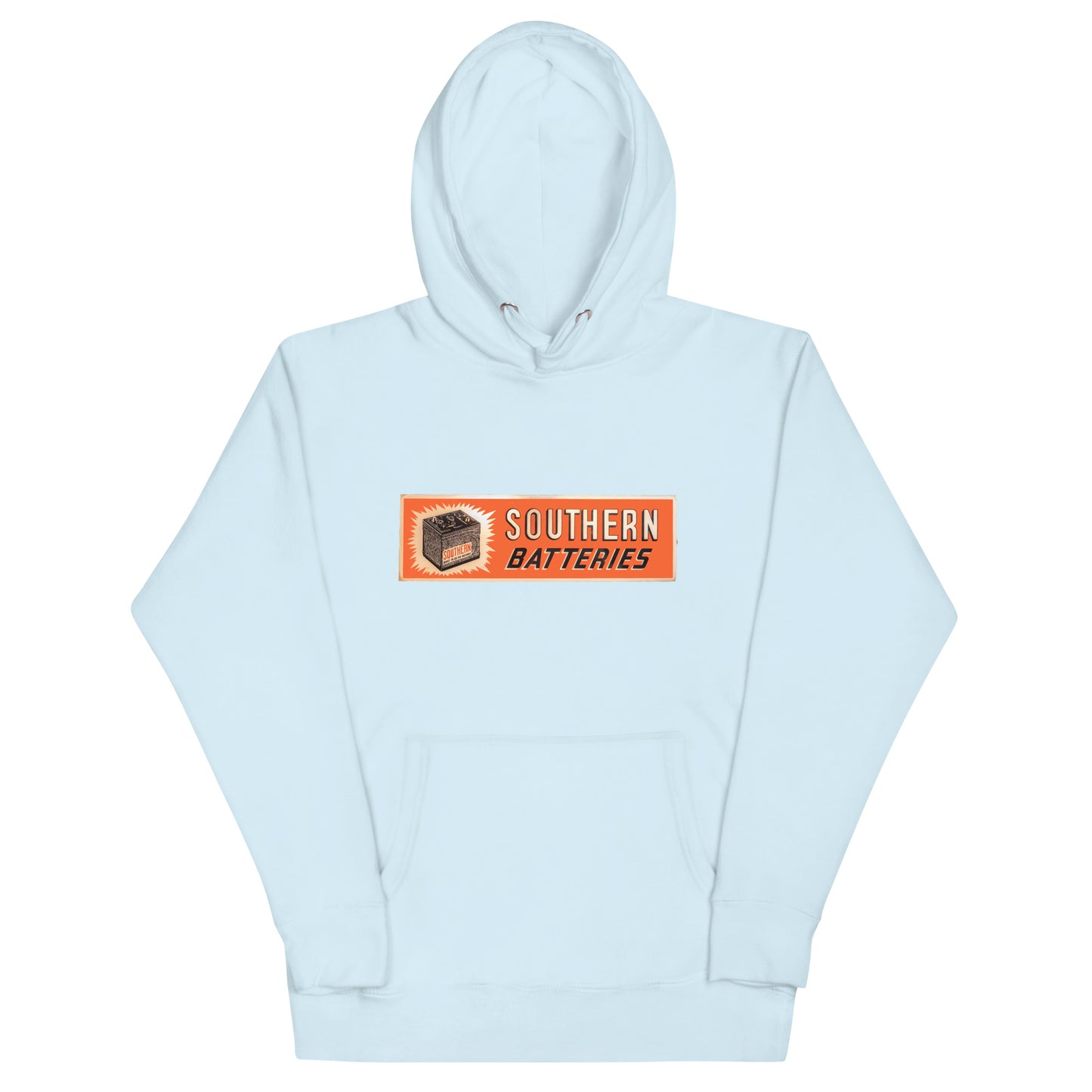 Retro National Battery Sign Patina Style Unisex Hoodie