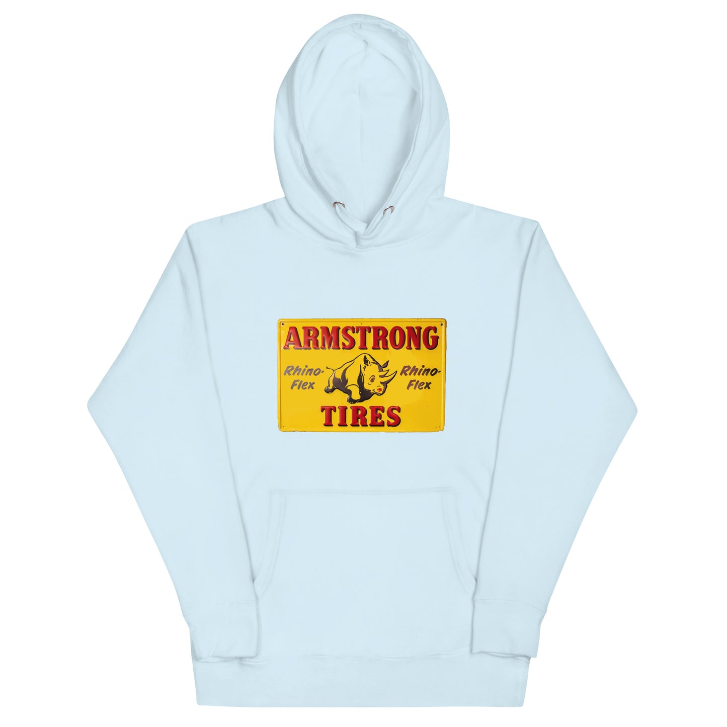 Retro Rhino Tire Sign Tin Style Unisex Hoodie