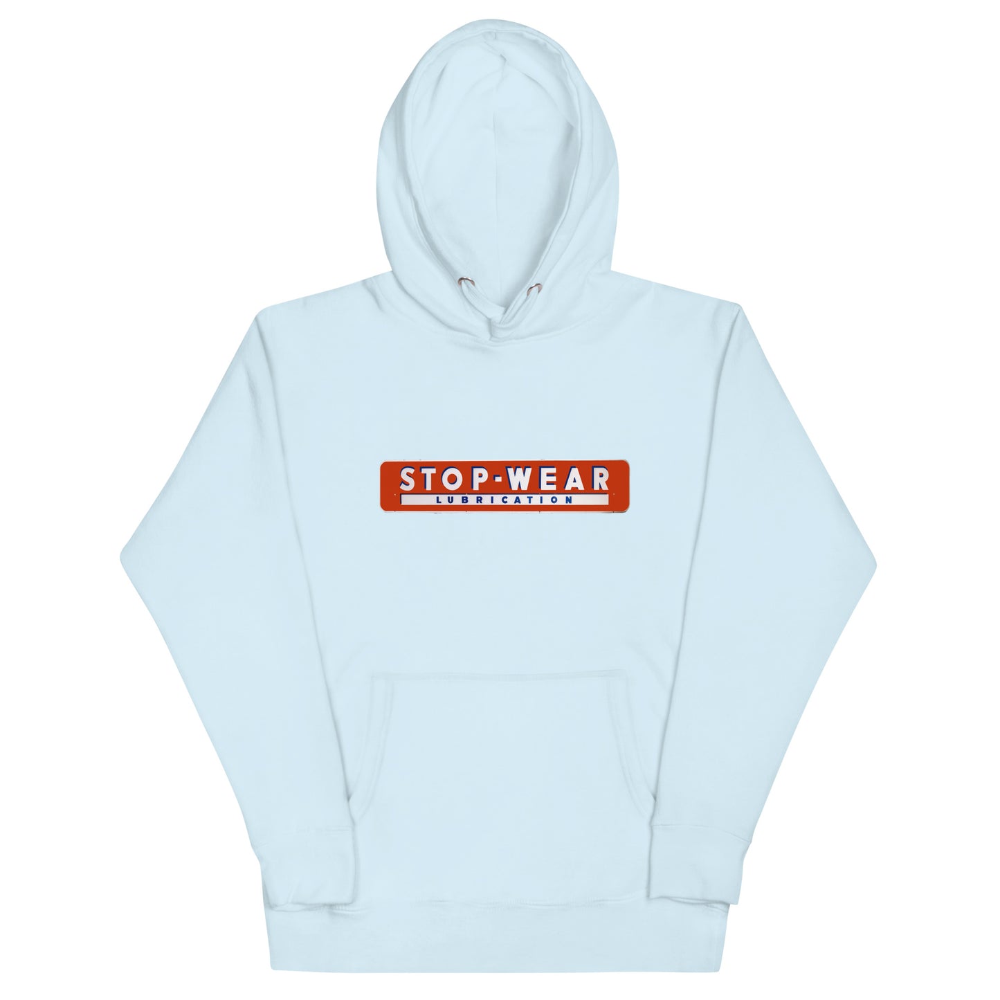 Retro Stop Wear Lube Painted Sign Unisex Hoodie