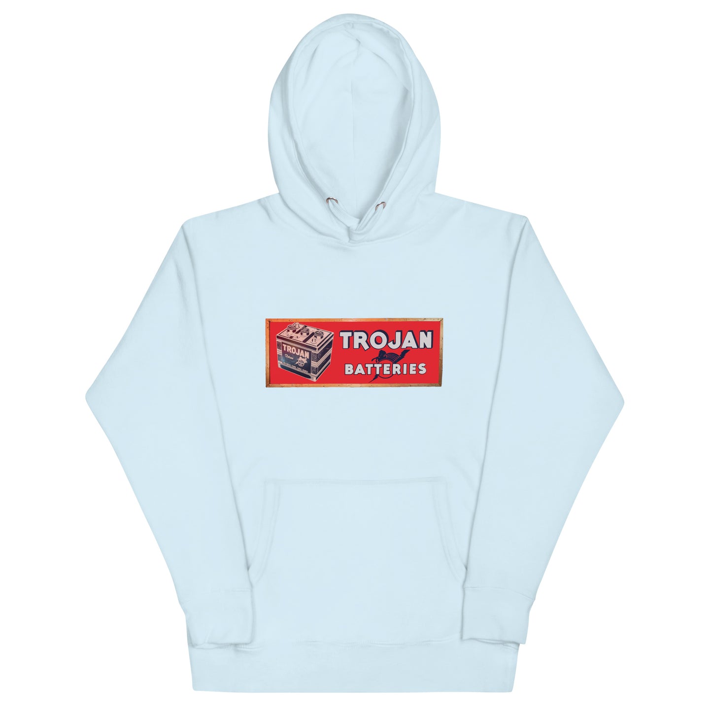 Vintage Trojan Battery Sign Unisex Hoodie